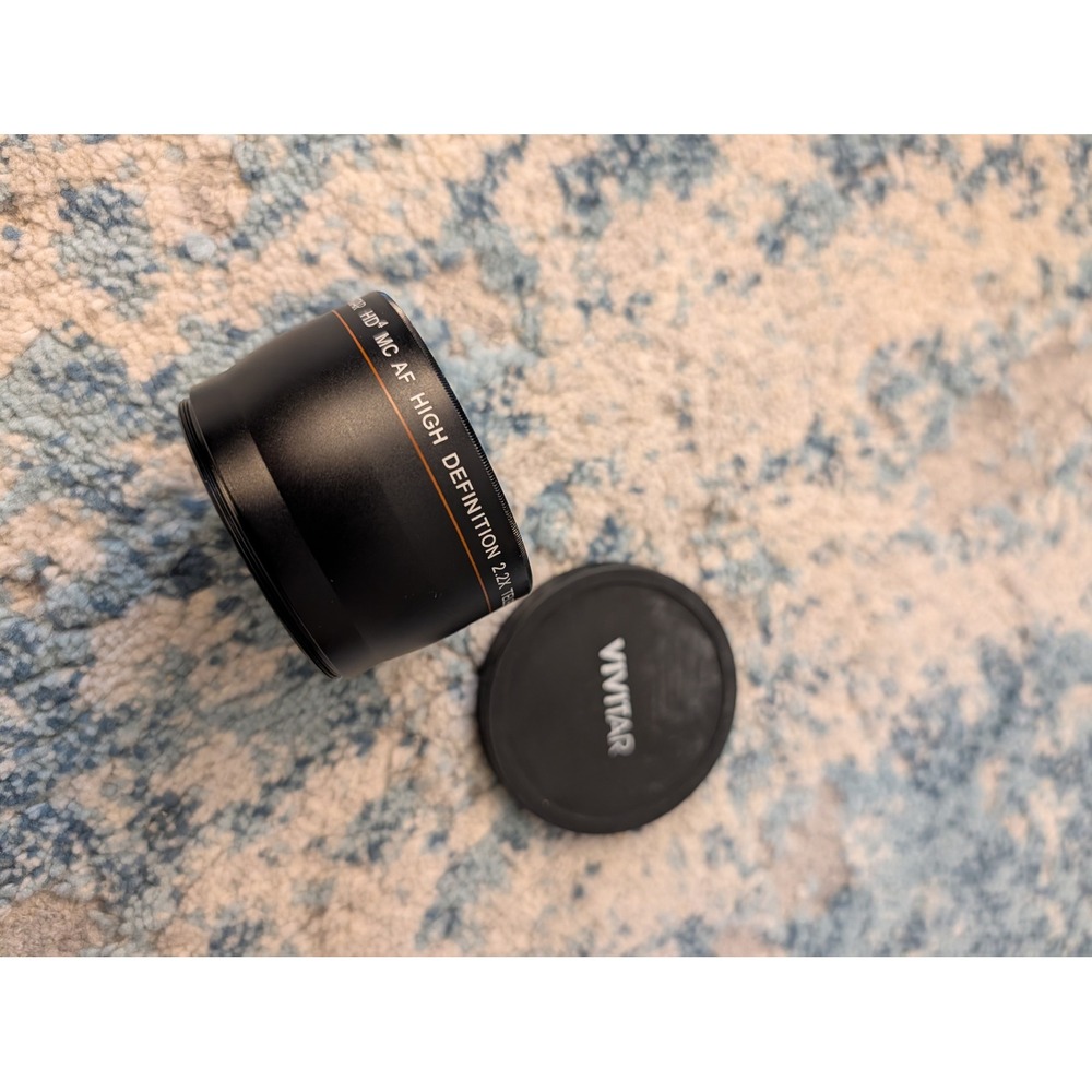 Vivitar 2.2X High Definition MC AF Telephoto Lens Attachment with Cap Black